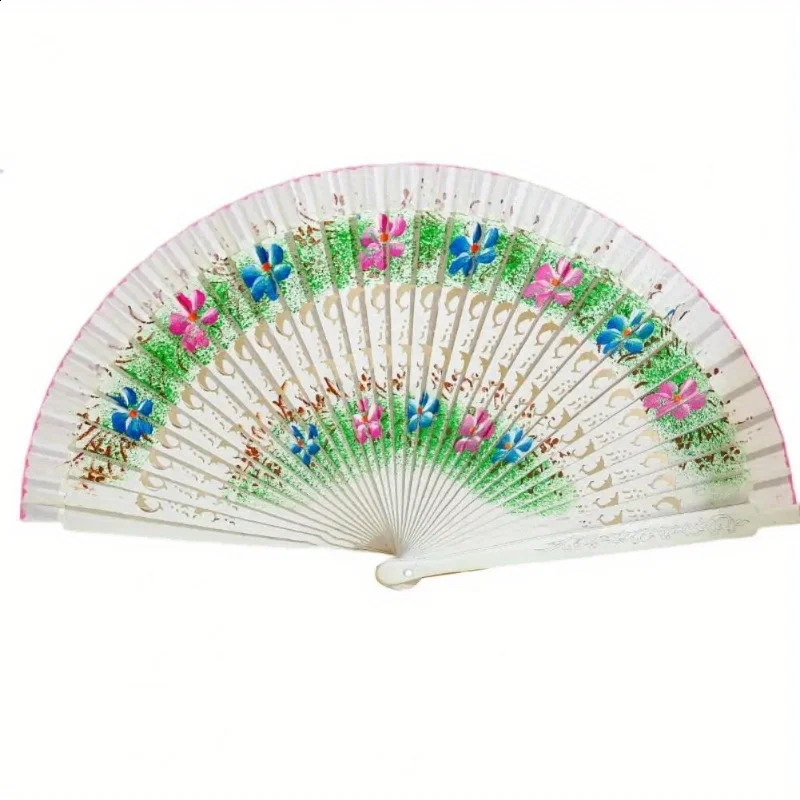 Folding fans wooden Spanish fans handmade folding fans for dance printing home decor decoration craft gifts 250430