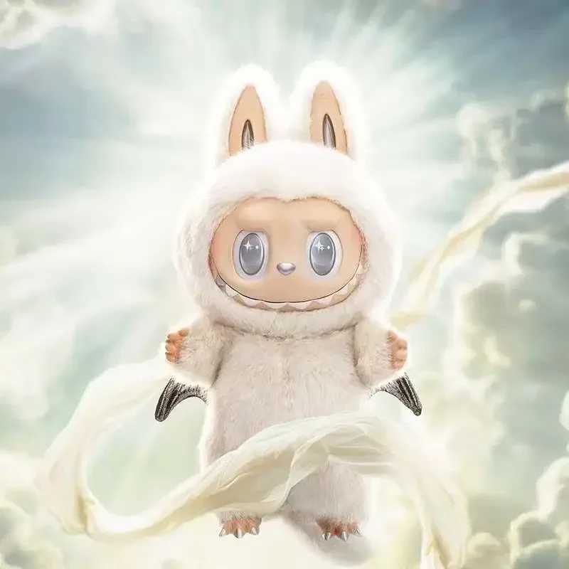 High Quali Cute Labubu Little Angel Wings Series Vinyl Doll Blind Box Toy Backpack Pendant Childrens New Year GiftXJ250506