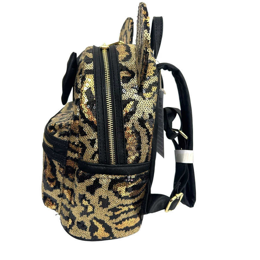 Disney 2025 Original DISNEY Panther print Mickey Mouse GIrls Kids Backpack Cosplay Leisure Travel Bag Mini Childrens Schoolbag X250506
