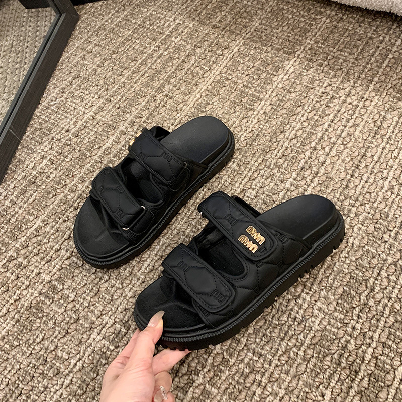 design shoes 2025 Style Women's Outdoor Thick - soled Slippers with Velcro, Roman - style Shoes Summer Beach Sports Sandals