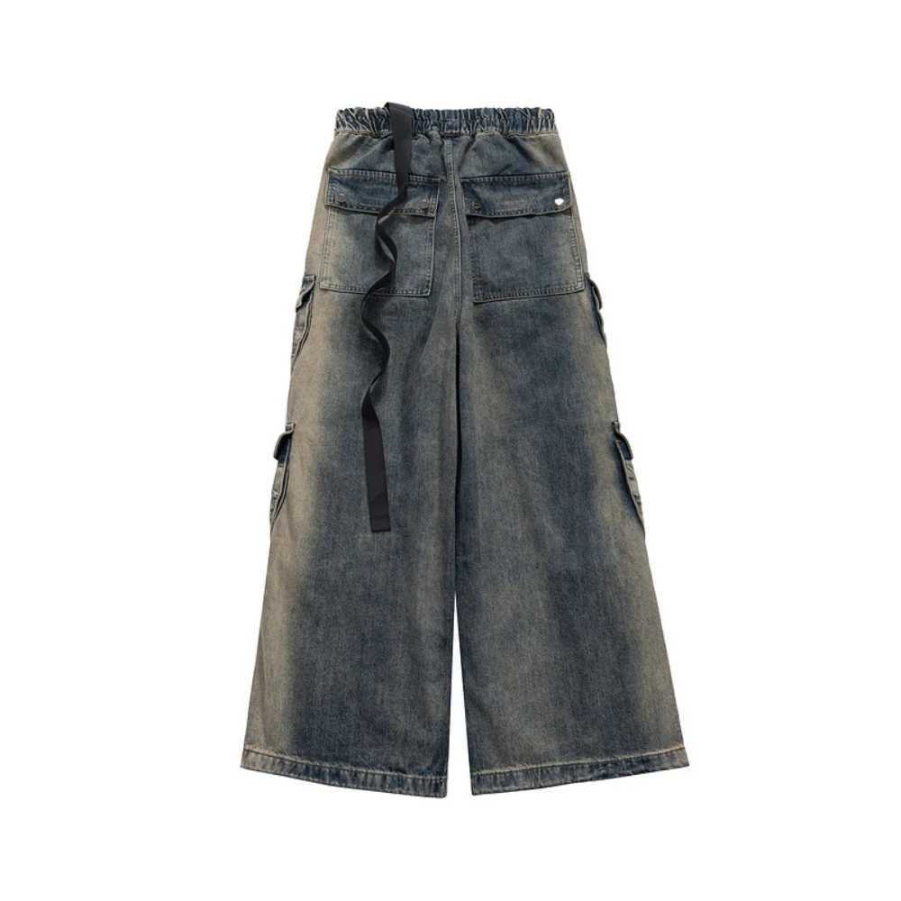 Mens casual goods denim jeans cotton mens clothing autumn straight loose high street blue jeans Owens pants W250506