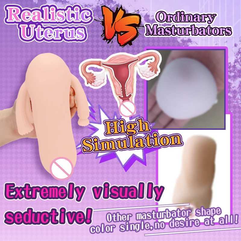USA Simulation Uterus Masturbator for Male Realistic Vagina Toy Pocket Pussy Real Onahole Masturbation Cup Sex Toys for Adult W250506