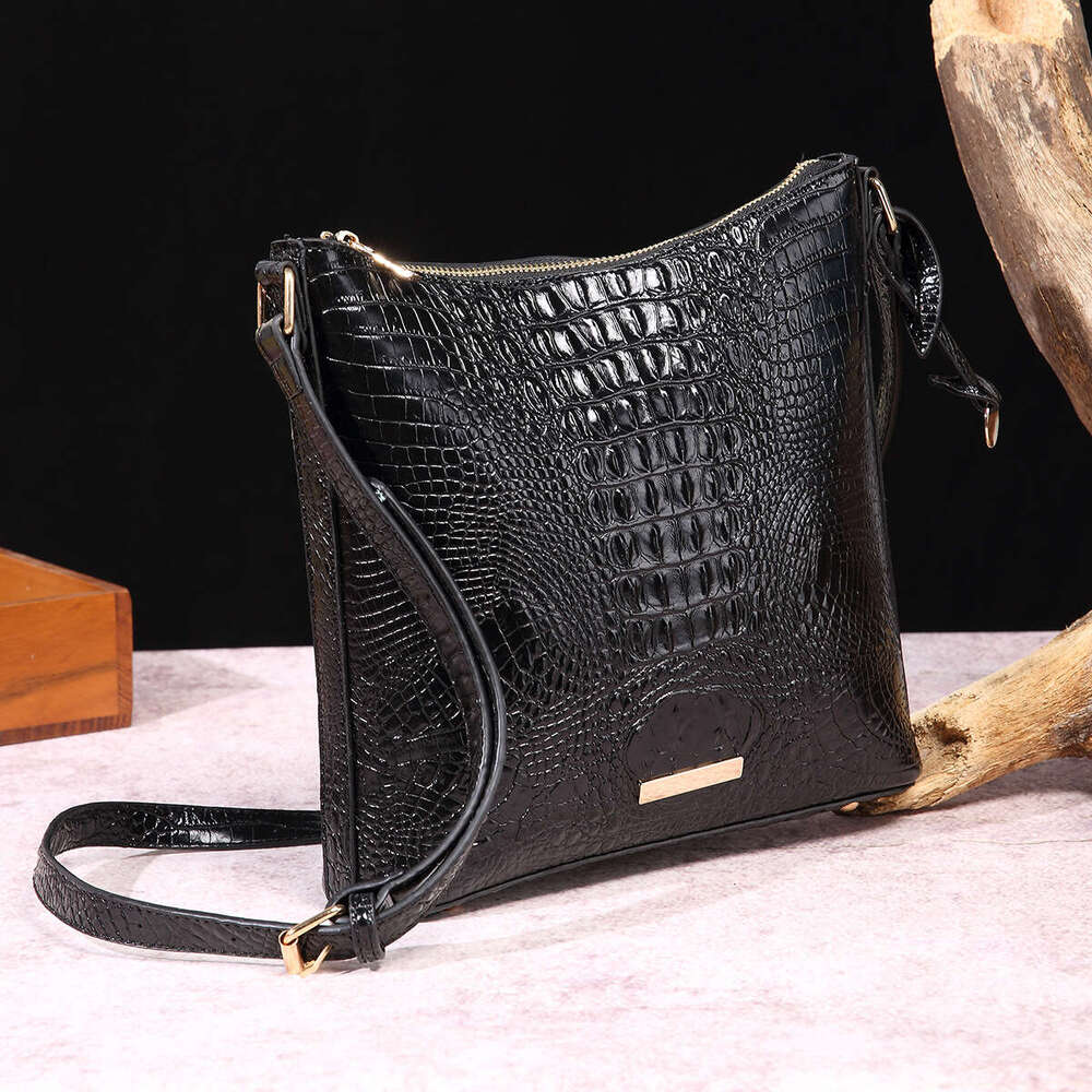 Handheld Crossbody Women's Bag Multi color Crocodile Pattern Brahman