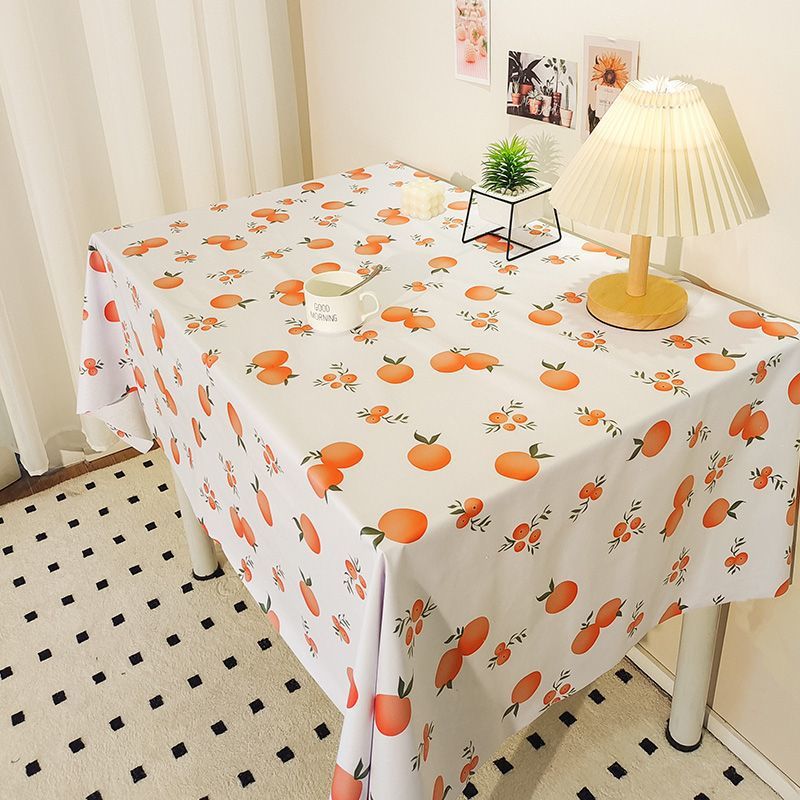 XX0386 New Year tablecloth PVC waterproof, oil-proof, scalding-proof, washable desk cloth, table cloth, coffee table cloth, ins style atmosphere table