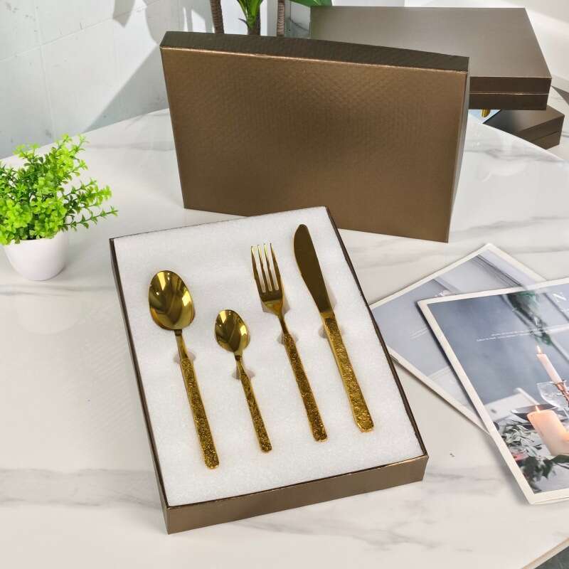 Thickened stainless steel steak spoon Western style knife, fork, cutlery two-piece set, fork four piece set