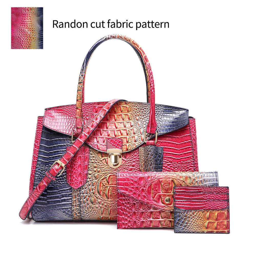 Handheld crossbody women s baozi mother bag colorful crocodile pattern Brahmin