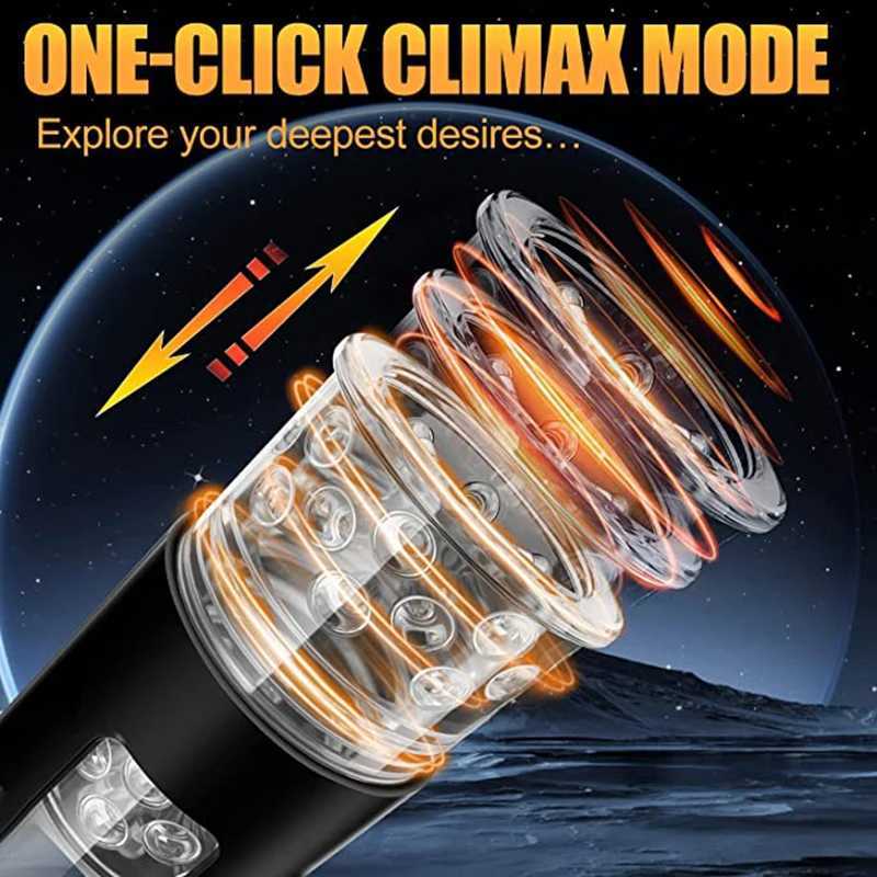 HESEKS Male Automatic Telescopic Rotation Masturbator Vacuum Electric Vibration Blowjob Maturbation Cup Adult Sex Toys For Men W250506