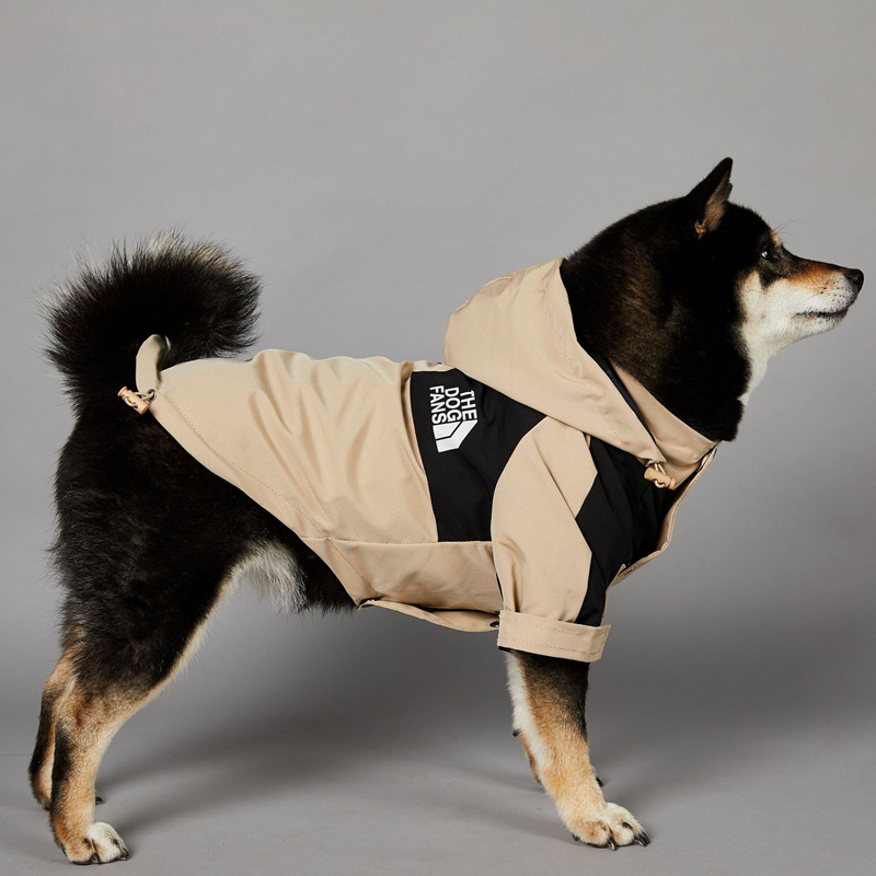 Raincoat Windproof Waterproof Dog Outdoor Jacket with Zipper Closure Adjustable Hood, Lightweight, Comfort Coat for Small Medium and Large Dogs 1d0