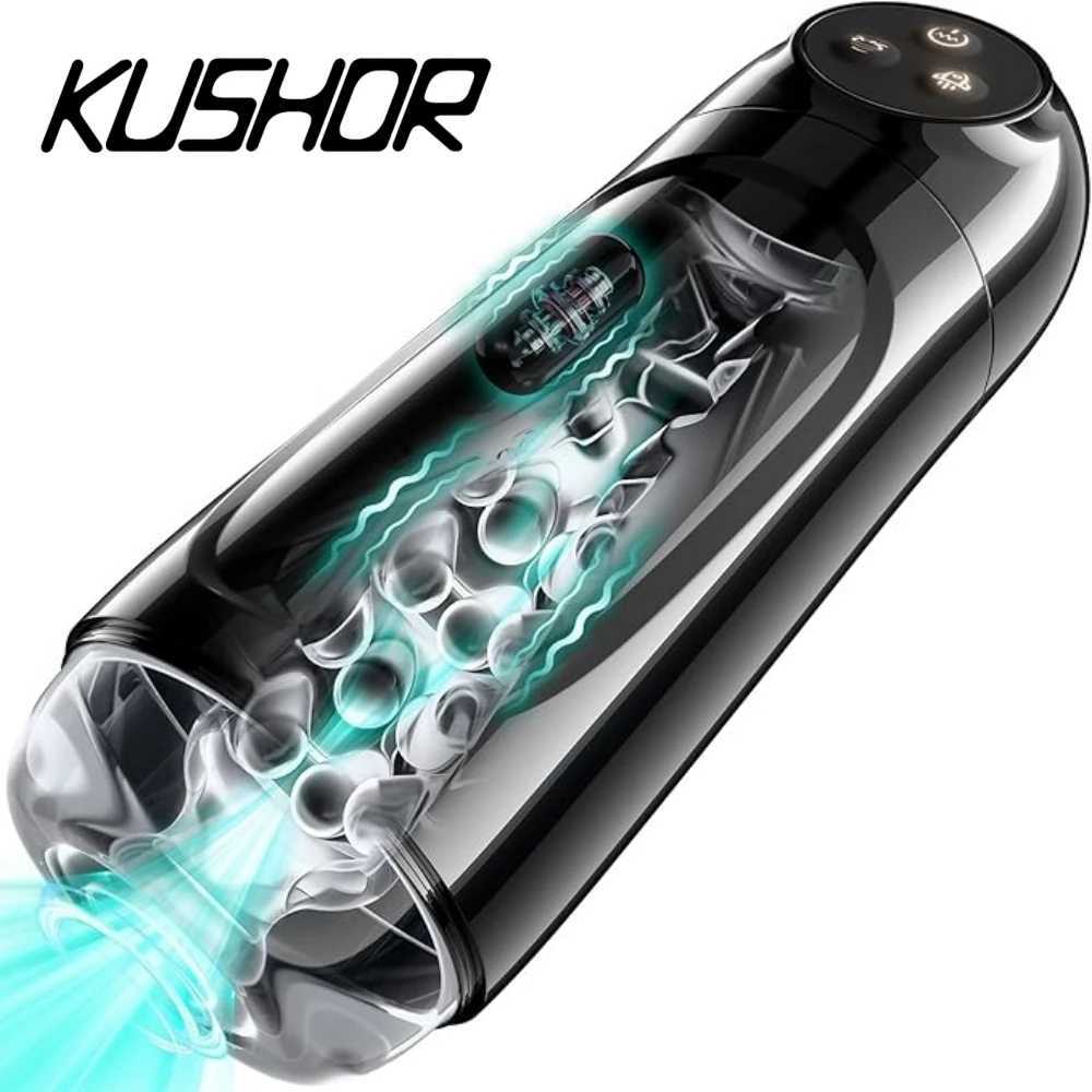 Automatic Sucking Male Masturbator Vibration Blowjob Machine Masturbation Cup With 9 Suction 10 Vibrating Modes Sex Toys for Men W250506