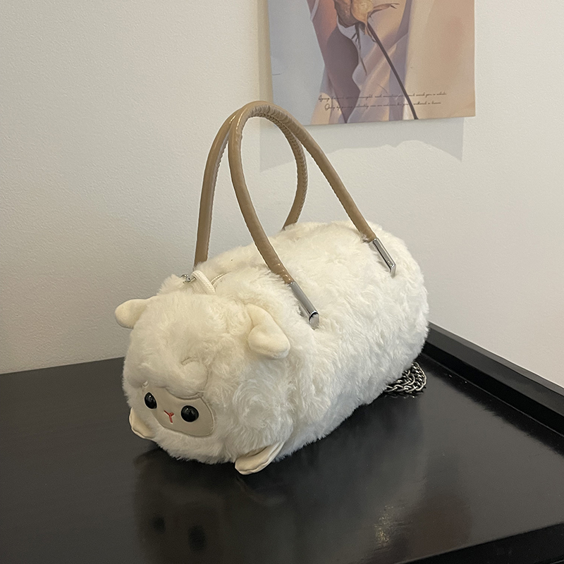 panda plush crossbody bag new cute plush panda bucket bag large capacity panda shoulder bucket bag 666
