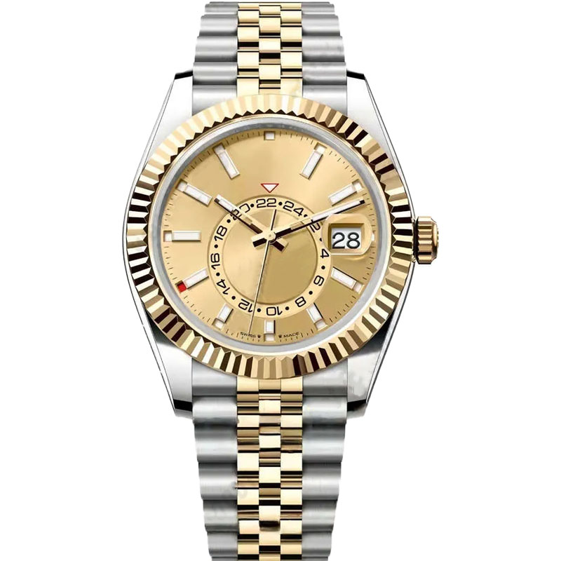 Mens Watches Mechanical Sky Dweller Automatic 42mm Mens Watch Air Double Rotation Date 904L Stainless Steel Timepiece