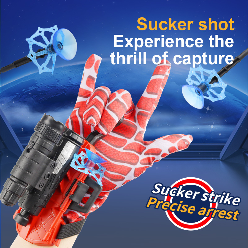 Children Bracelet Launcher Spitting Jet Sticky Wall Soft Bomb Wrist Toy Gun Games for Kids Outdoor Games