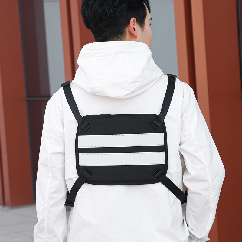 chest bag for men tactical inspired sports utility chest pack edc pouch bag with builtin phone holder for workouts running cycling 555