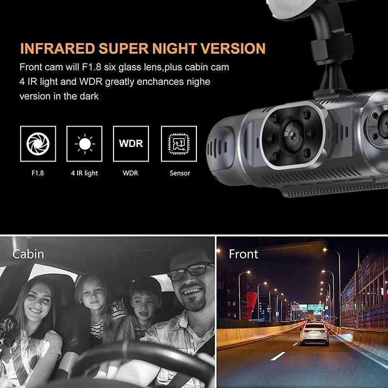 car dvr 4*1080P GPS Car DVR Video Recorder WIFI APP Control 360 Degrees Dash Cam 4 Lens Night Vision Rear View camera car 24h Parking R250506