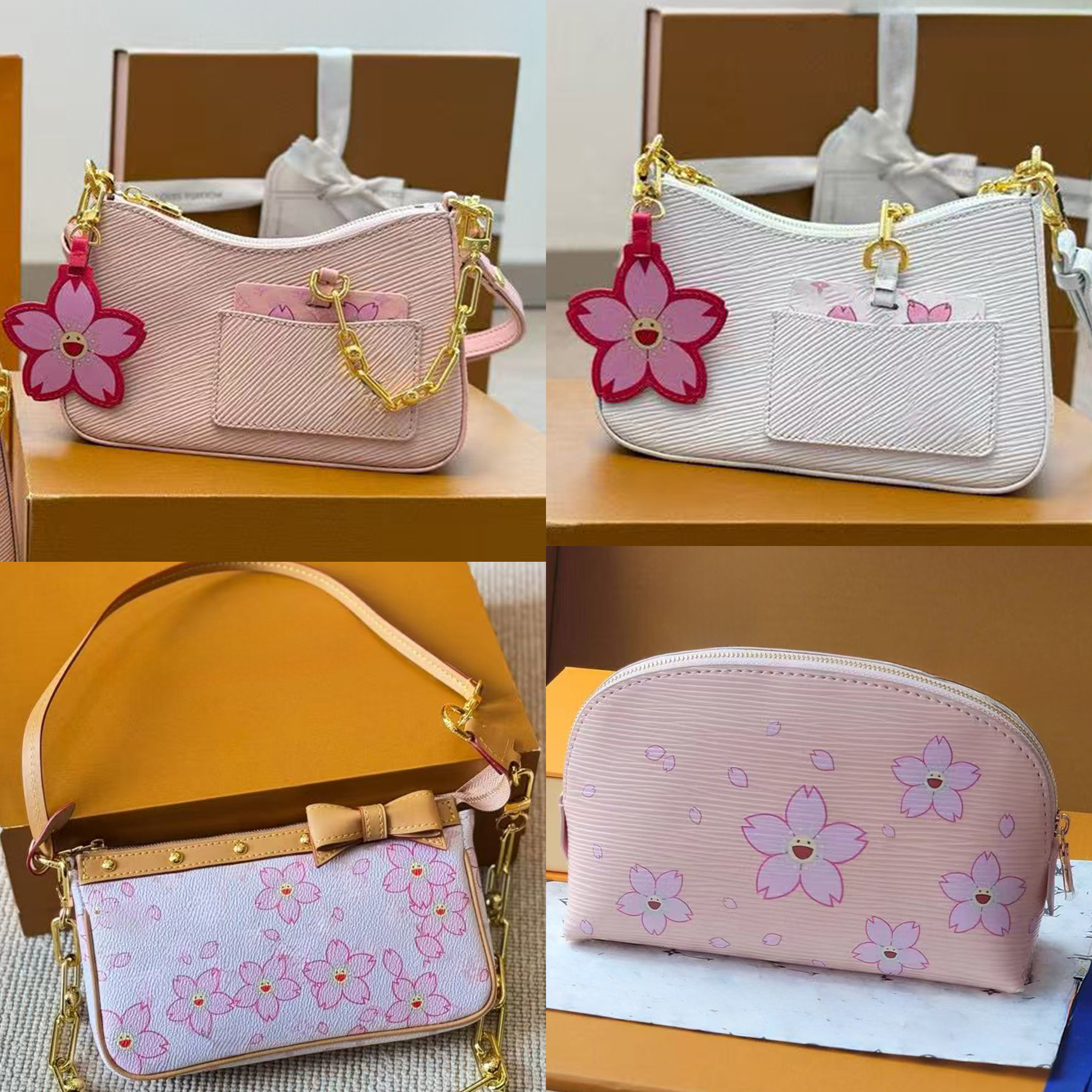 vintage bag murakami cherry bag TM women luxurys designer bags denim totes handbag pochettes wallets bag purse messenger bag chain bag crossbody bag