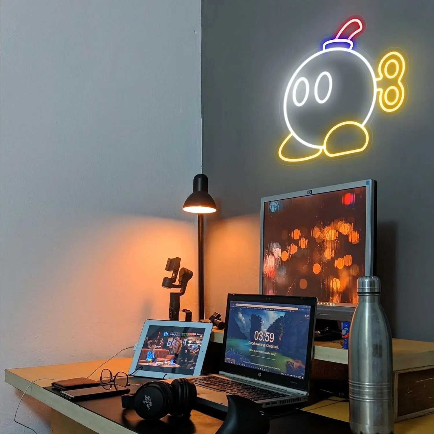 Bob-omb Mario LED Neon SignVideo Game Room Neon Light for Wall Decor Game Room and Desk Decoration Gamer Gifts Z250506