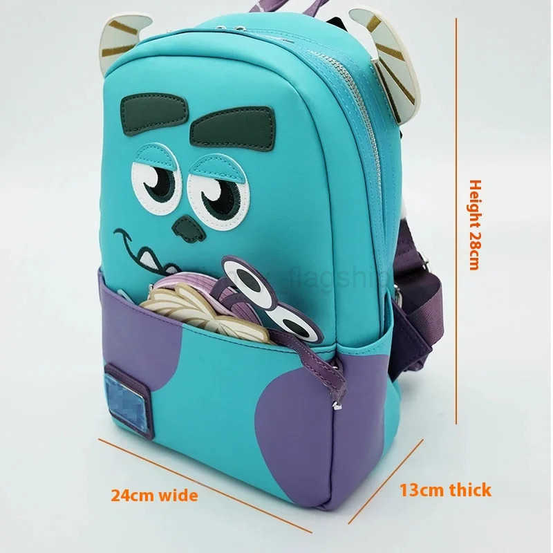 Disney Loungefly Disney Monster Sullivan Mini PU Backpack Leather Fashion Brand Backpack Birthday Gift Outdoor Bag School BagXJ250506