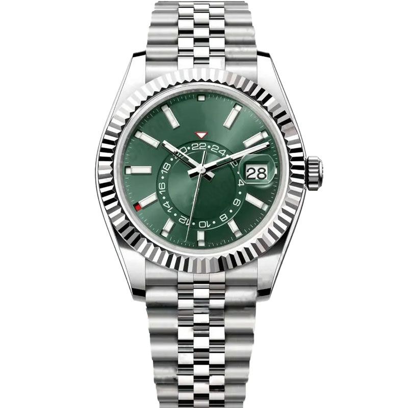 Men's Automatic Mechanical Watch Sapphire Crystal Calendar Wristwatch with Small Dial and Stainless Steel Bracelet Fashionable Business Timepiece watchs