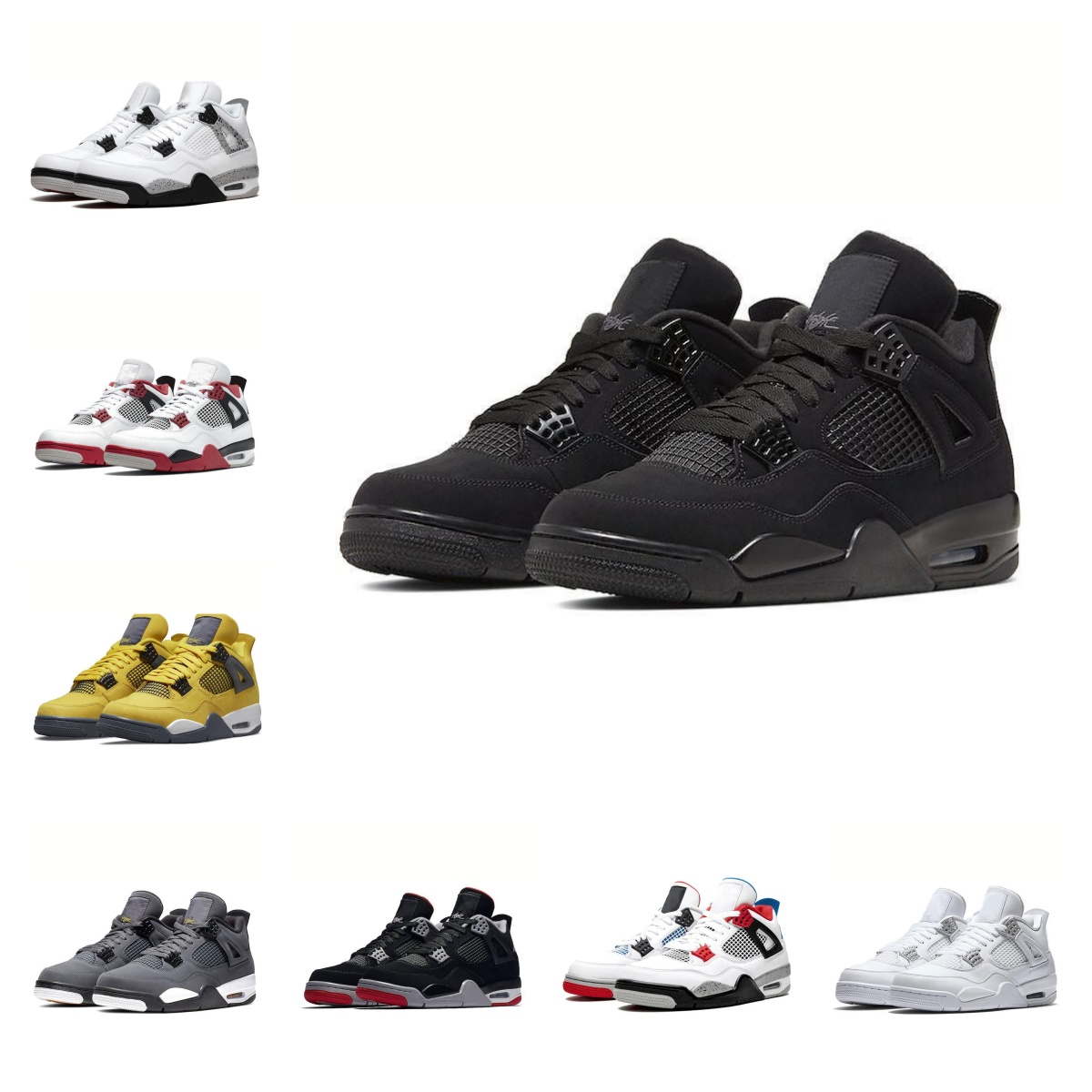 36-50 Designer Men Women BasketBall Shoes Military Blue Black Orchid Oxidized Green Bred Reimagined 4 Metallic Gold Sail Red White Thunder Cat Vivid Sulfur Violet