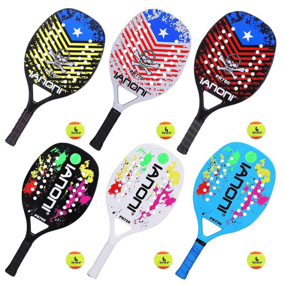 Caster Beach Tennis racket set made of all carbon fiber 3K and 12K beach rackets