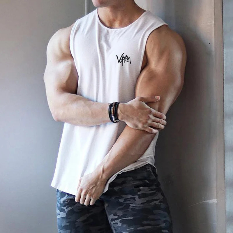 Fitness Vest Mens Gym Exercise Quick Drying Sleeveless Casual Sports Underwear Tshirt 250430Z