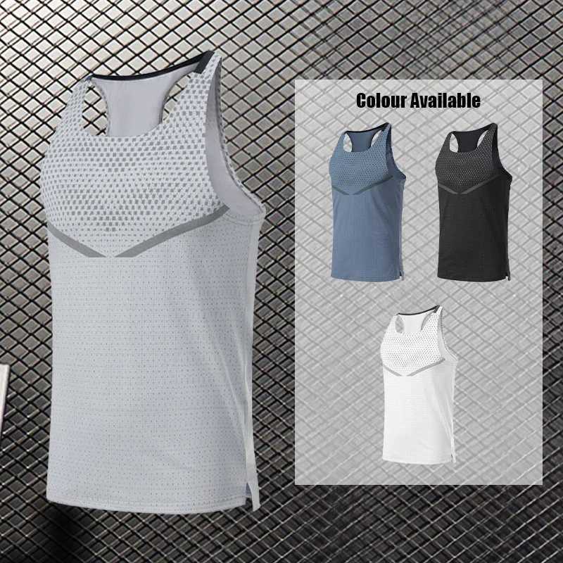 Mens Running Vest Outdoor Training Clothing Male Sportswear Sleeveless T-shirt Gym Jogging Tank Top Bodybuilding T ShirtXJ250506