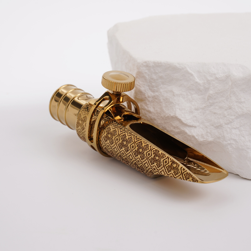 Professional Tenor Saxophone Metal Mouthpiece Matte Finish Jazz Mouthpiece with Ligature Cap Durable Brass Sax Reed Accessories hot-sale