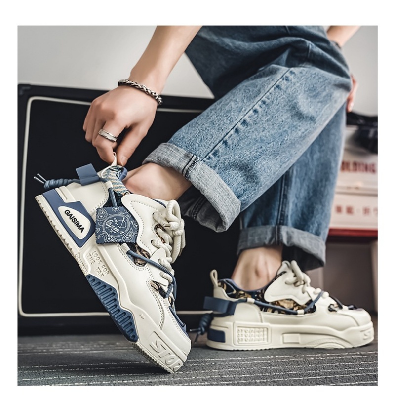 2025 summer free shipping men shoes fashion new designer trend versatile casual sports shoes blue green khaki size 39-44