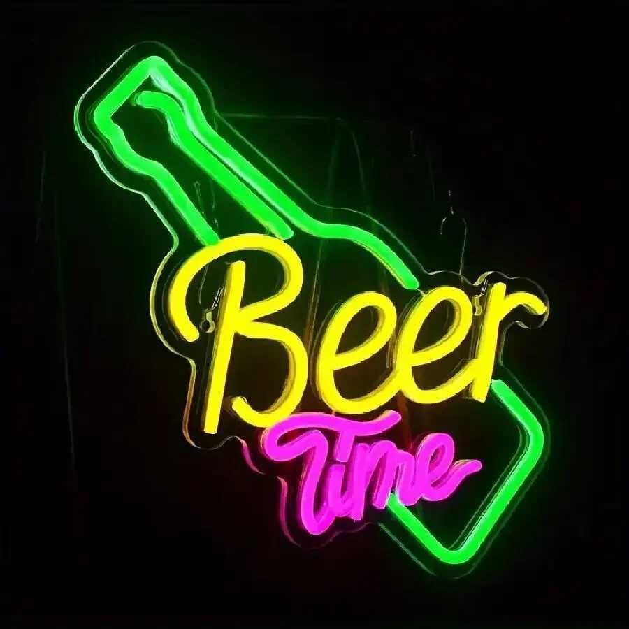 Beer Bar Neon Sign for Wall DecorLed for Man Cave Light Up Sign for Bedroom Home Shop Pub Bistro Party Hotel Game Room Decor Z250506
