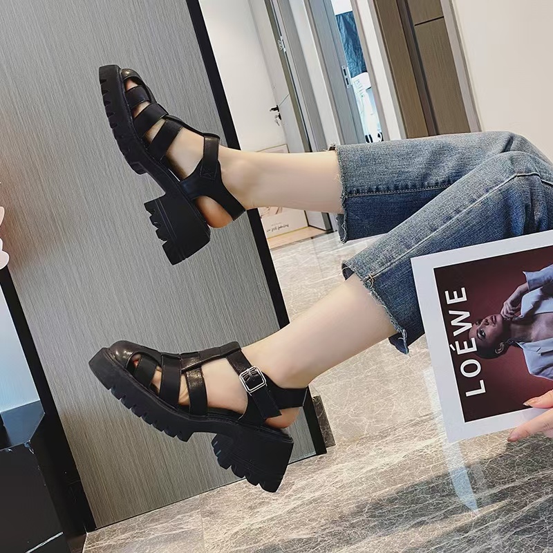 Platform BeauToday Sandals Women Open Toe Sgback Ankle Buckle Strap Genuine Leather Casual Outdoor Summer Female Shoes 38201 ef69
