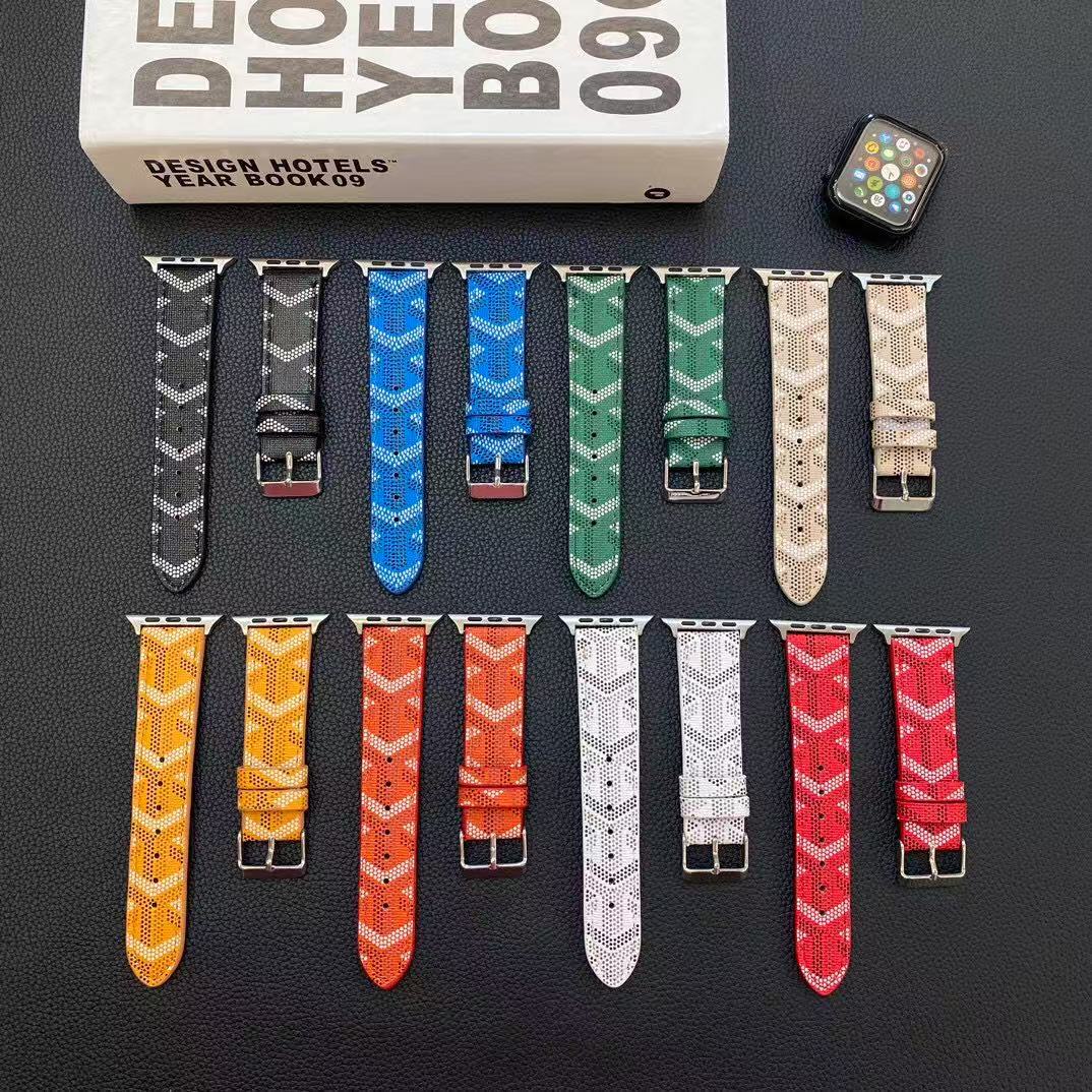 Top Designer Straps Gift Watchbands for Apple Watch Band 45mm 42mm 38mm 40mm 44mm 49mm bands Leather Strap Bracelet Fashion G Flower Wristband iwatch 8 7 6 5 4 SE