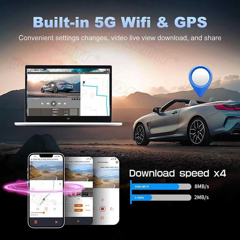 car dvr 4*1080P GPS Car DVR Video Recorder WIFI APP Control 360 Degrees Dash Cam 4 Lens Night Vision Rear View camera car 24h Parking R250506
