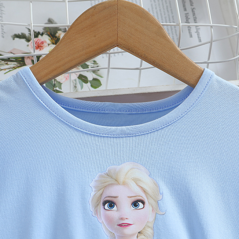 DISNEY Elsa princess dress baby clothes Girl dress summer cotton skirt girls designer clothes children baby net skirt.