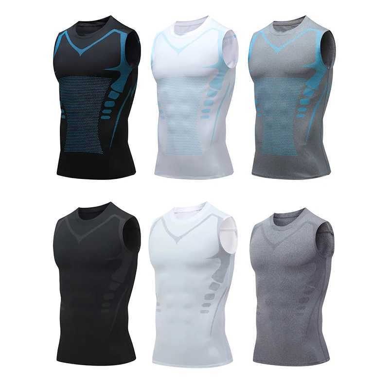 Compression Tank Top Men Gym Shirt Sleeveless Quick Dry Printing Sportswear Male Fitness Bodybuilding Vest Workout Muscle TopXJ250506