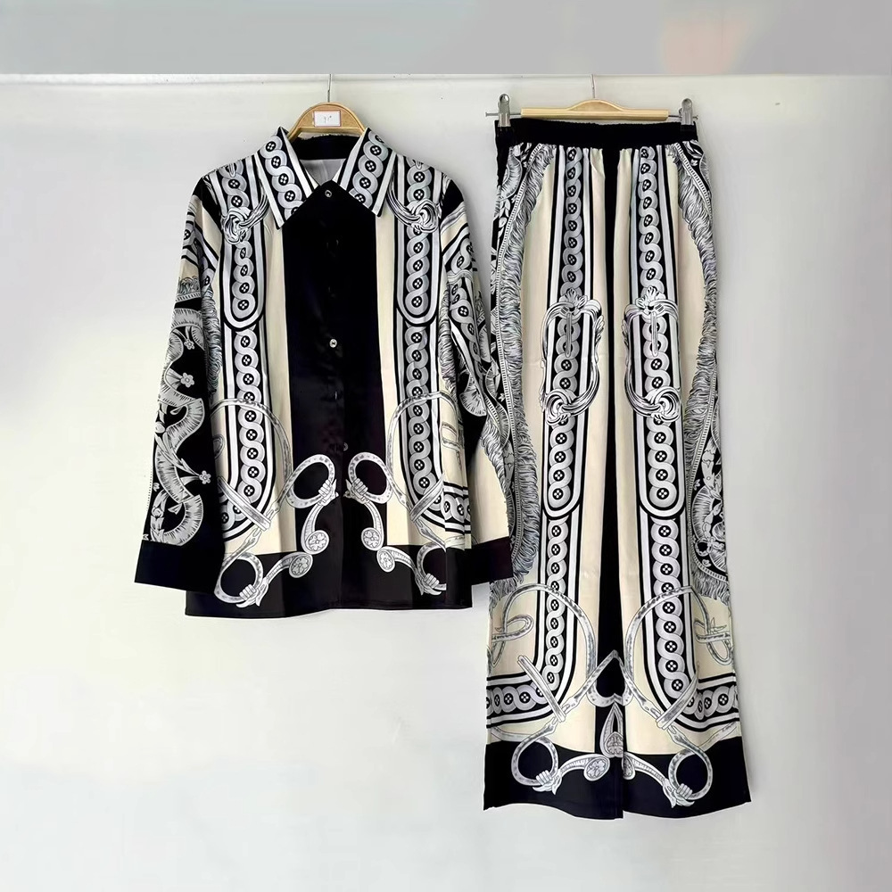 Vintage Print Spliced Maxi Dress Elegant Lace Up Women Casual V Neck Flare Long Sleeve Dresses Summer Lady Vacation Party Robes 240808
