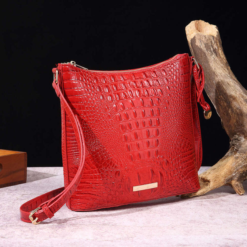 Handheld Crossbody Women's Bag Multi color Crocodile Pattern Brahman