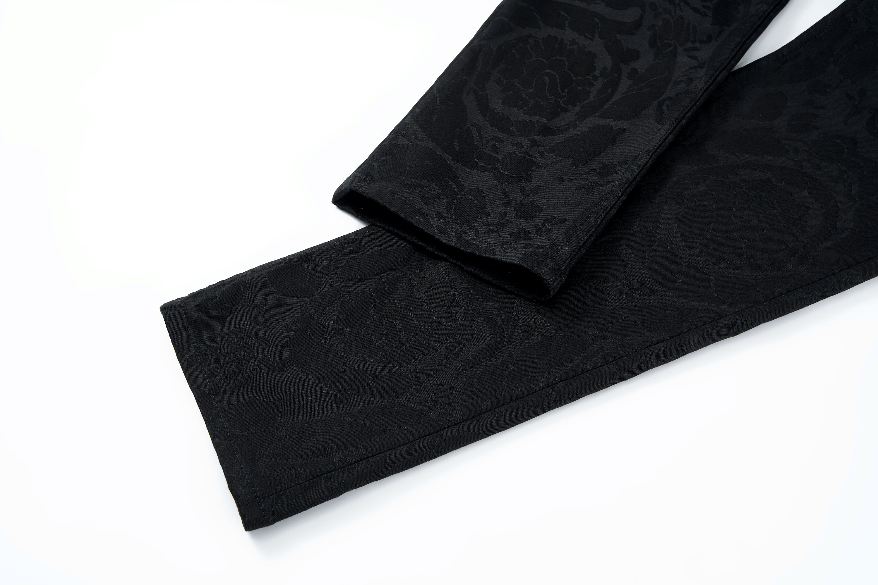Italian Baroque Dark Pattern Jacquard Jeans
