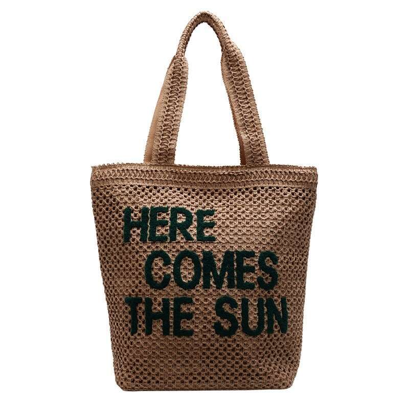 Summer Woven Bag Beach Bag Large Capacity Commuting Straw For Women S Spring And Summer New Fashion Single Shoulder Woven Bag High End Beach Bag KQ KQ
