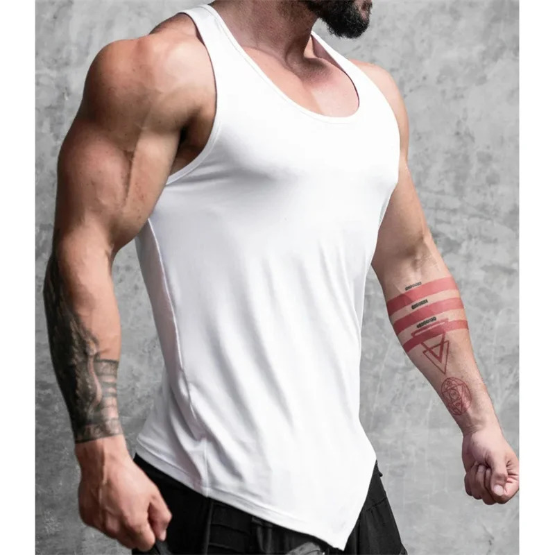 Muscle Fitness Tshirt Summer Mens Rally Leisure Exercise Sleepless Tank Top Quick Drying Underwear Sports 250430Z