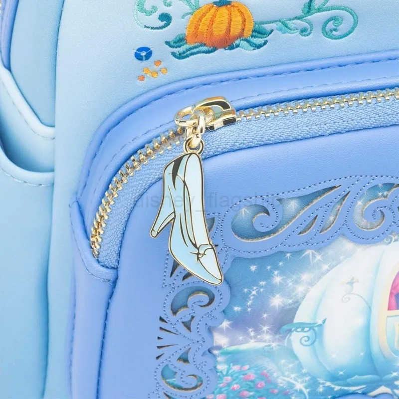 Disney Disney Loungefly Aschenputtel Cinderella Princess Dreams Series Pu Material Casual Backpack Surprise Birthday Gifts For GirlsXJ250506