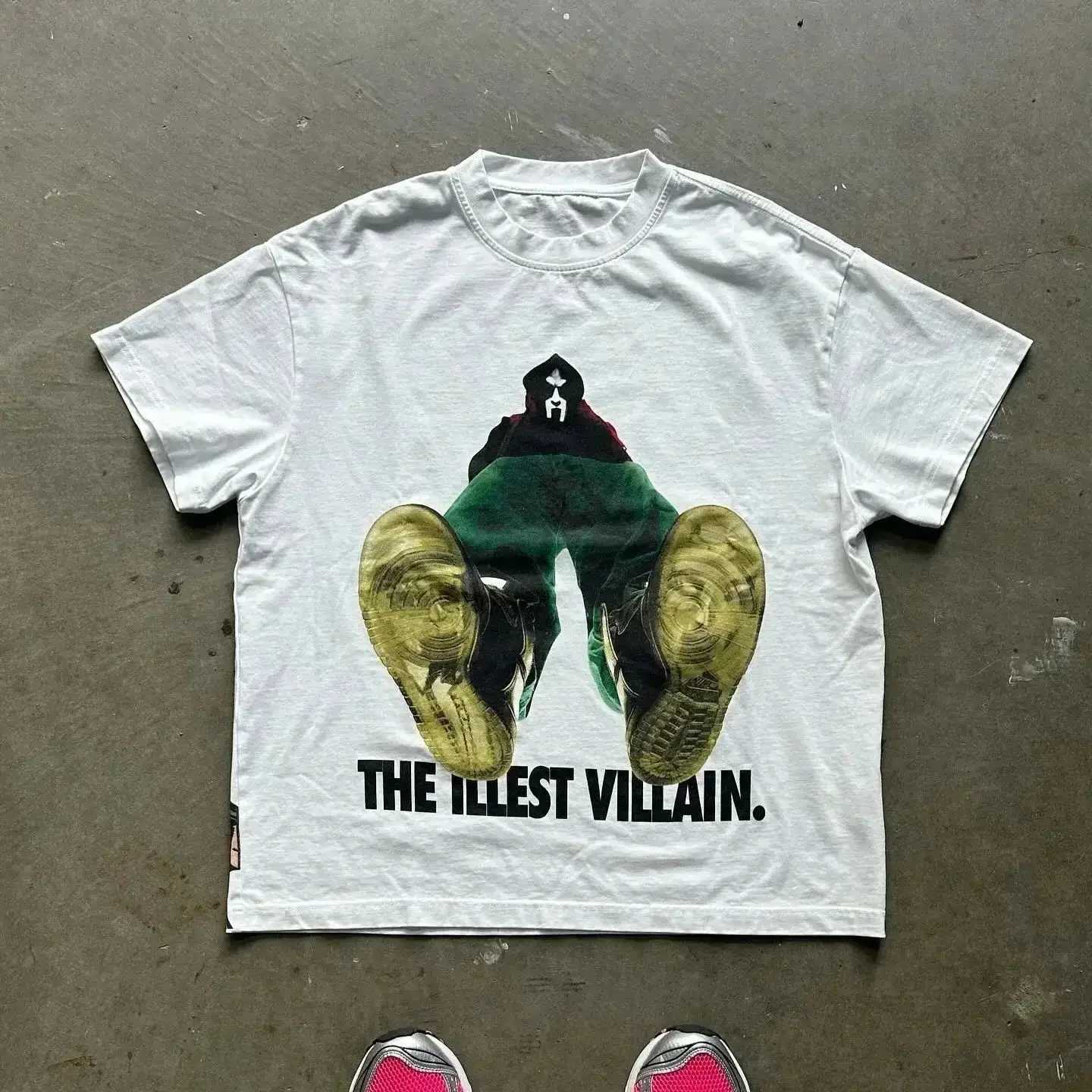 American hip-hop figure print T-shirt casual fashion oversized T-shirt Harajuku Gothic retro T-shirt unisex Y2k topT250505
