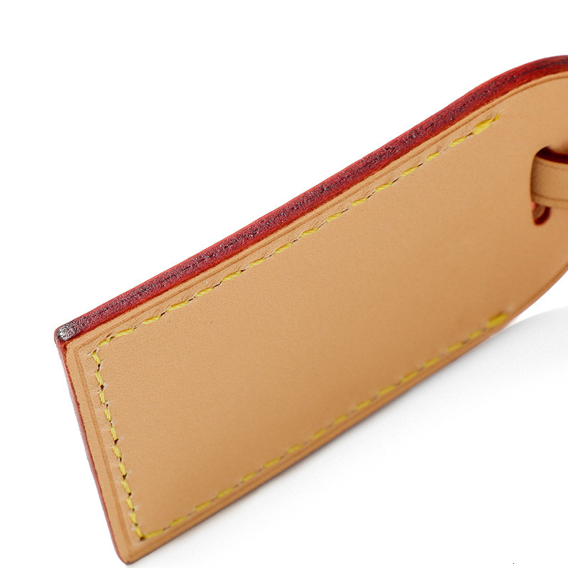 Top Grade Calf Leather Tag Airline Label For Travel Bag Luggage Duffle Handbag 250208