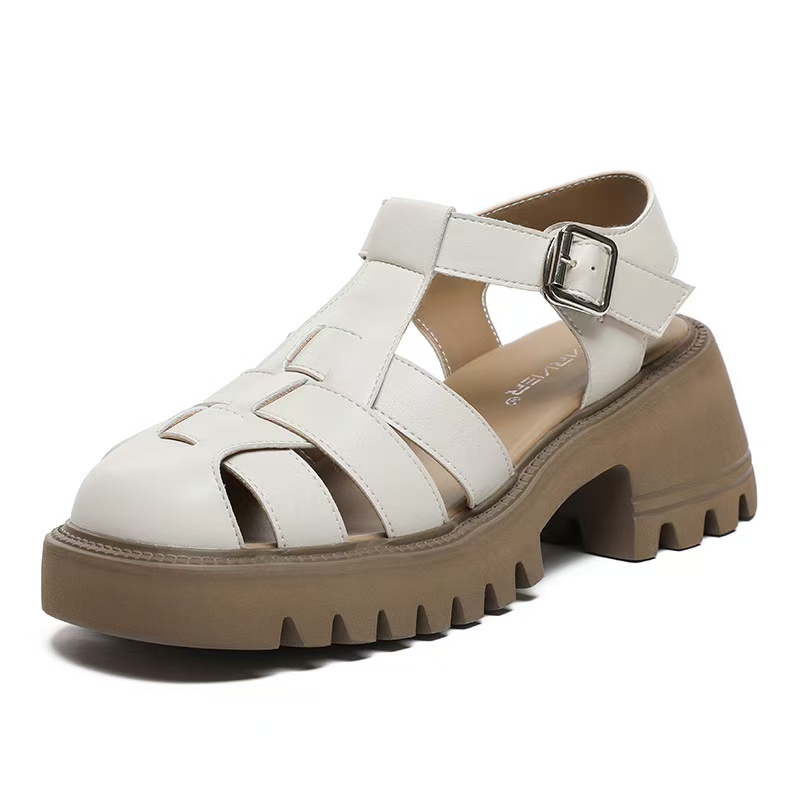 Platform BeauToday Sandals Women Open Toe Sgback Ankle Buckle Strap Genuine Leather Casual Outdoor Summer Female Shoes 38201 ef69