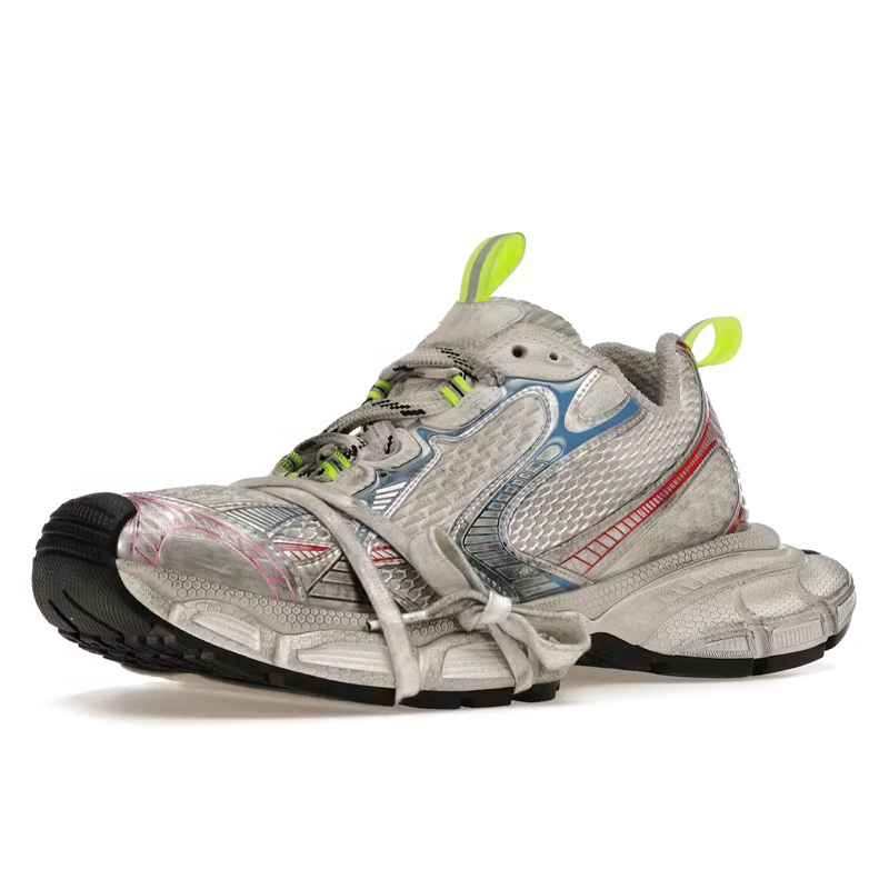 Hot Trending 3XL Distressed Dirty Mens Running Shoes Designer Fashion Runners Track Trainers Black Mesh Women Sneakers 734734W3X