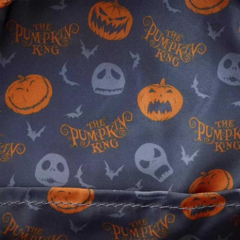Disney Loungefly Disney The Nightmare Before Christmas Jack Skellington Pumpkin Glowing Mini Backpack Casual Bags Kids School BagXJ250506