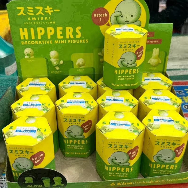 Smiski Hippers Night Light Blind Box Corner Jun Play Blind Box Cute Pendant Car Ornament S251029