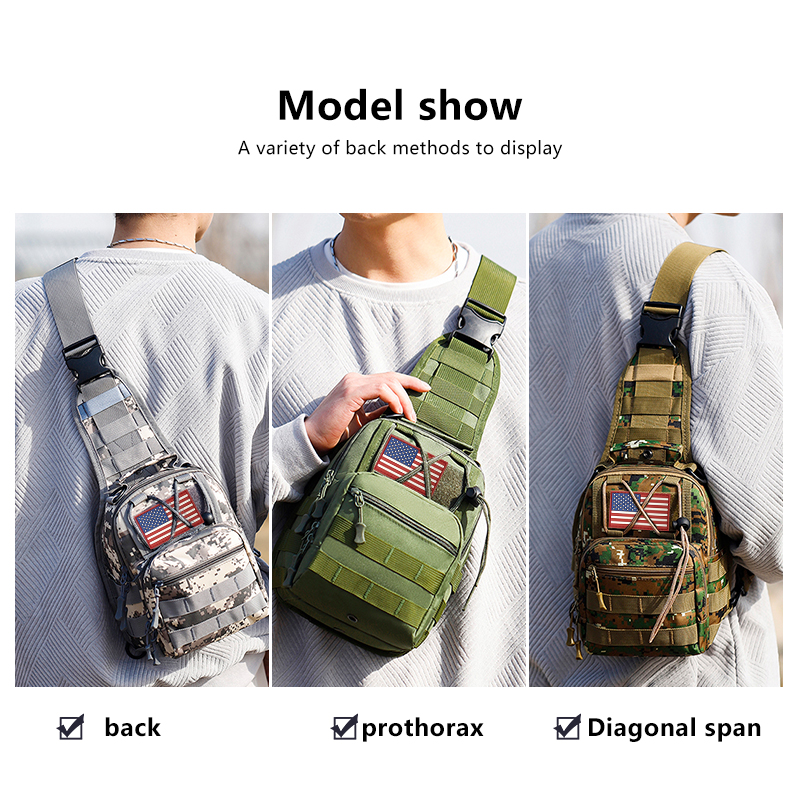 jumahe small tactical sling bag for men with holster military edc shoulder bag ccw crossbody bag 7 liters 917