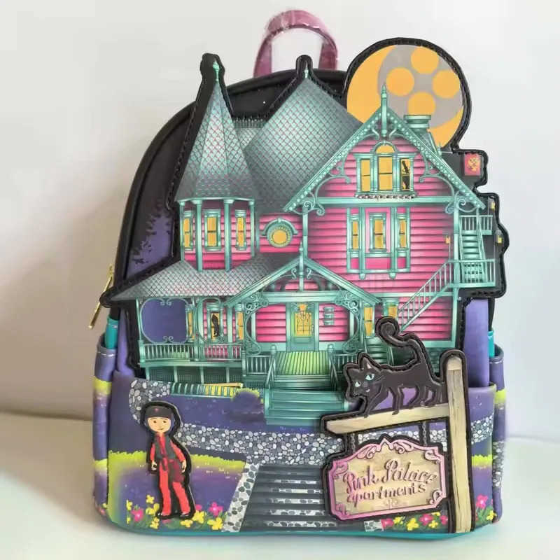 Disney Loungefly Halloween Collection Coraline Laika House Hocus Pocu Nightmare Mini Backpack Before ChristmasXJ250506