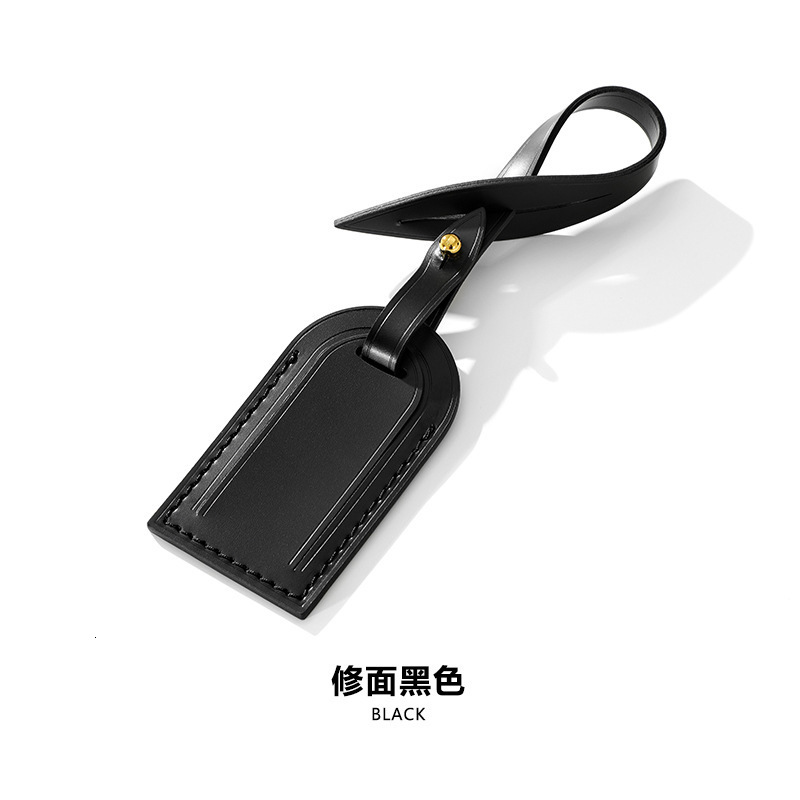 Top Grade Calf Leather Tag Airline Label For Travel Bag Luggage Duffle Handbag 250208