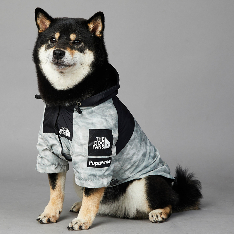 Lanjia THE DOG FANS Rain For Outdoor Comfortable And Warm Windproof Waterproof Dog Coat Adjustable Hood Pets Jacket With Safe Magic Glue XXL A E E